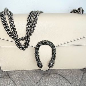Gucci Dionysus Cream Double Flap Medium Size